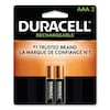 Duracell Rechargeable StayCharged NiMH Batteries, AAA, PK2 DX2400B2N